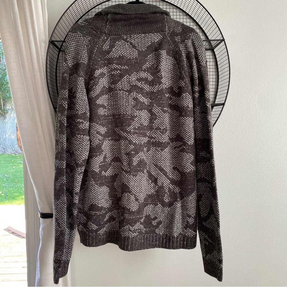 NWT mens HEDGE Camo Shawl Collar Button Cardigan - Picture 5 of 10